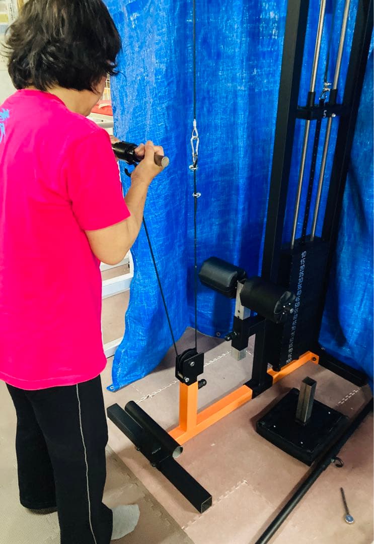 GENKI製　ラットマシン&ロープーリーマシン　100kg　ストレートバー型