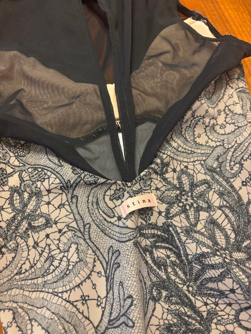 バレエ type Y neck ribbon / eternal lace etoupe