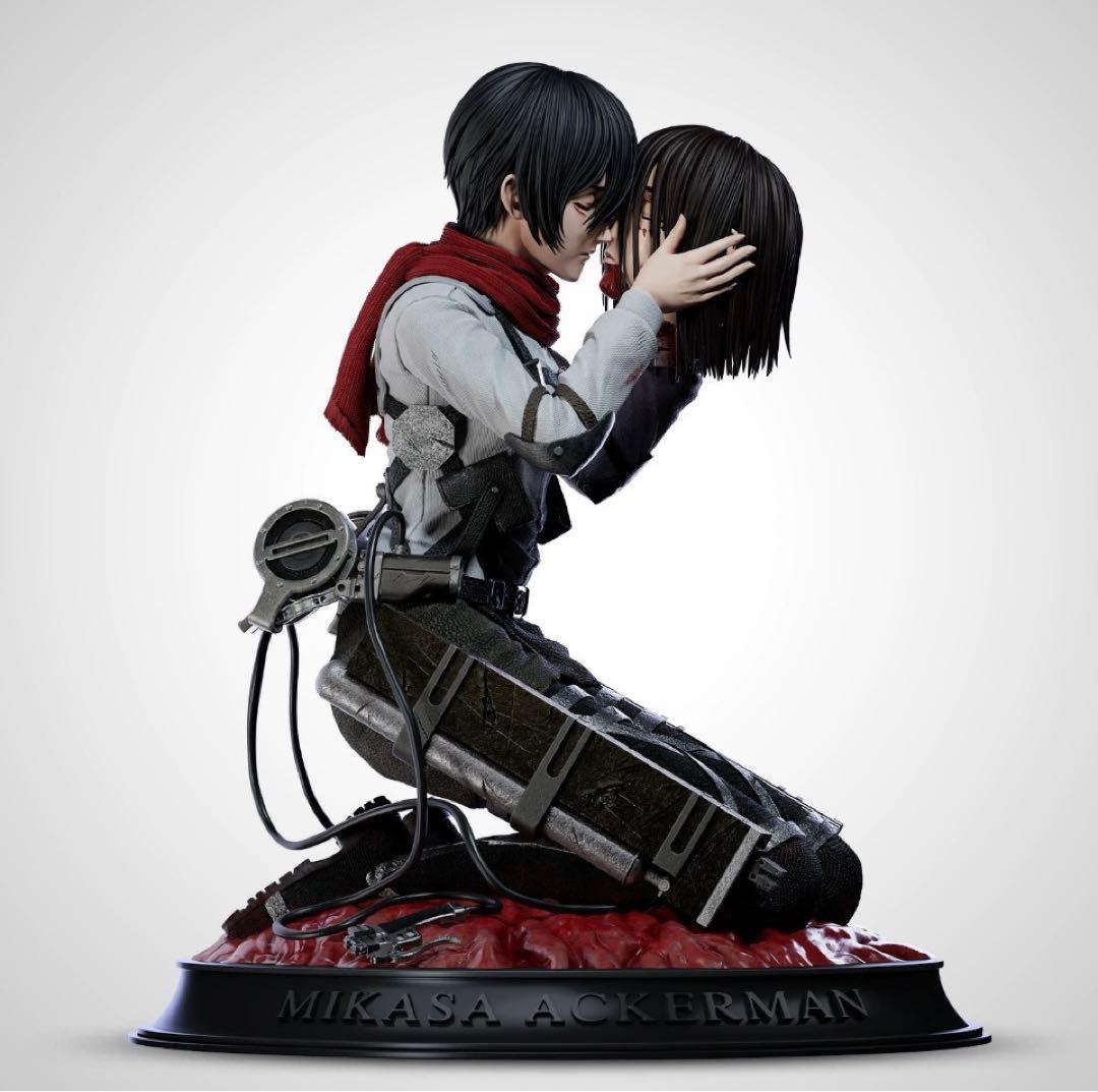 進撃の巨人 エレン ミカサ フィギュア ガレージキット