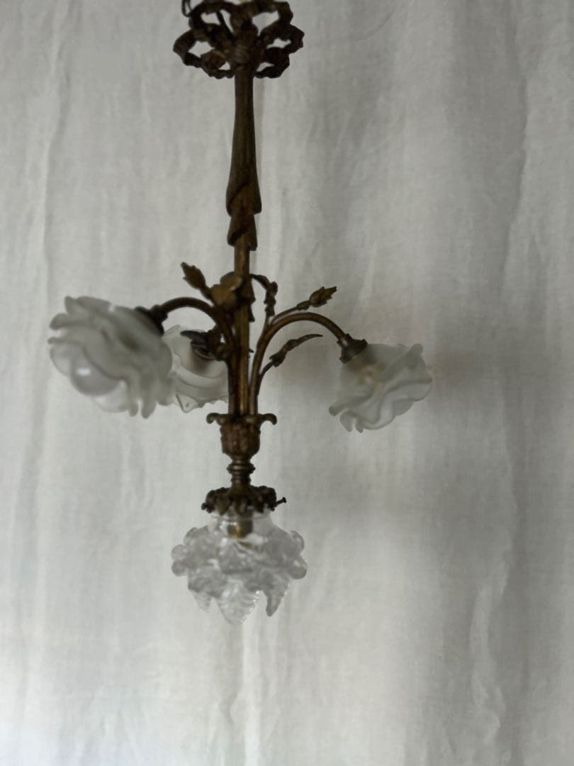 フランスアンティーク ローズリボンランプ