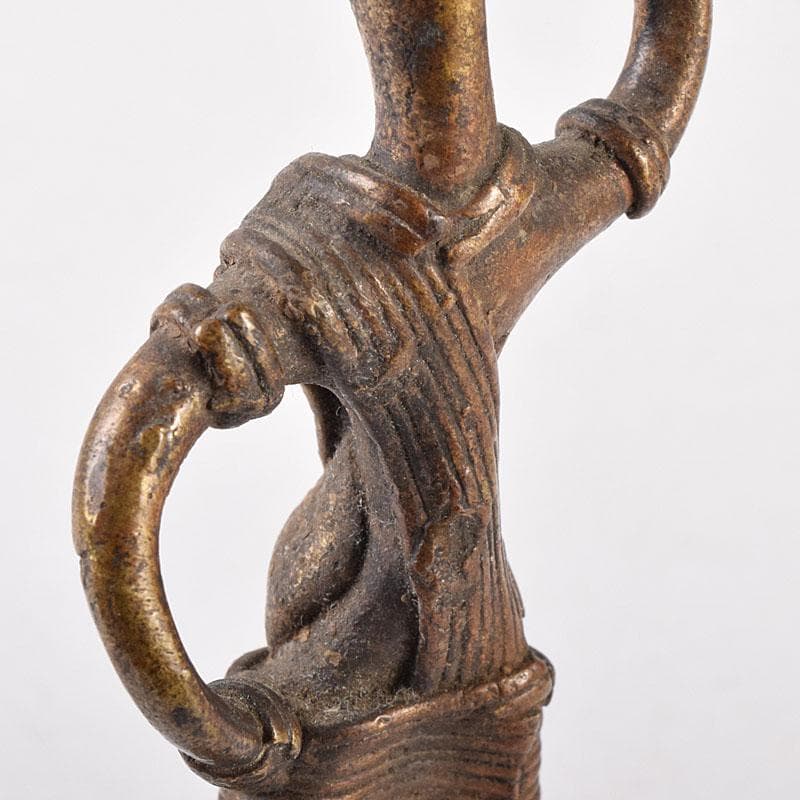 東南アジア　アフリカン美術　古銅　人物像　置物　V　7924