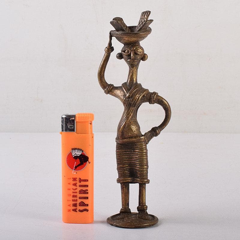 東南アジア　アフリカン美術　古銅　人物像　置物　V　7924