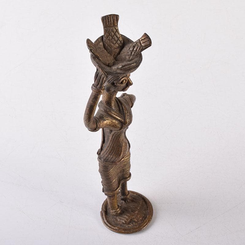東南アジア　アフリカン美術　古銅　人物像　置物　V　7924