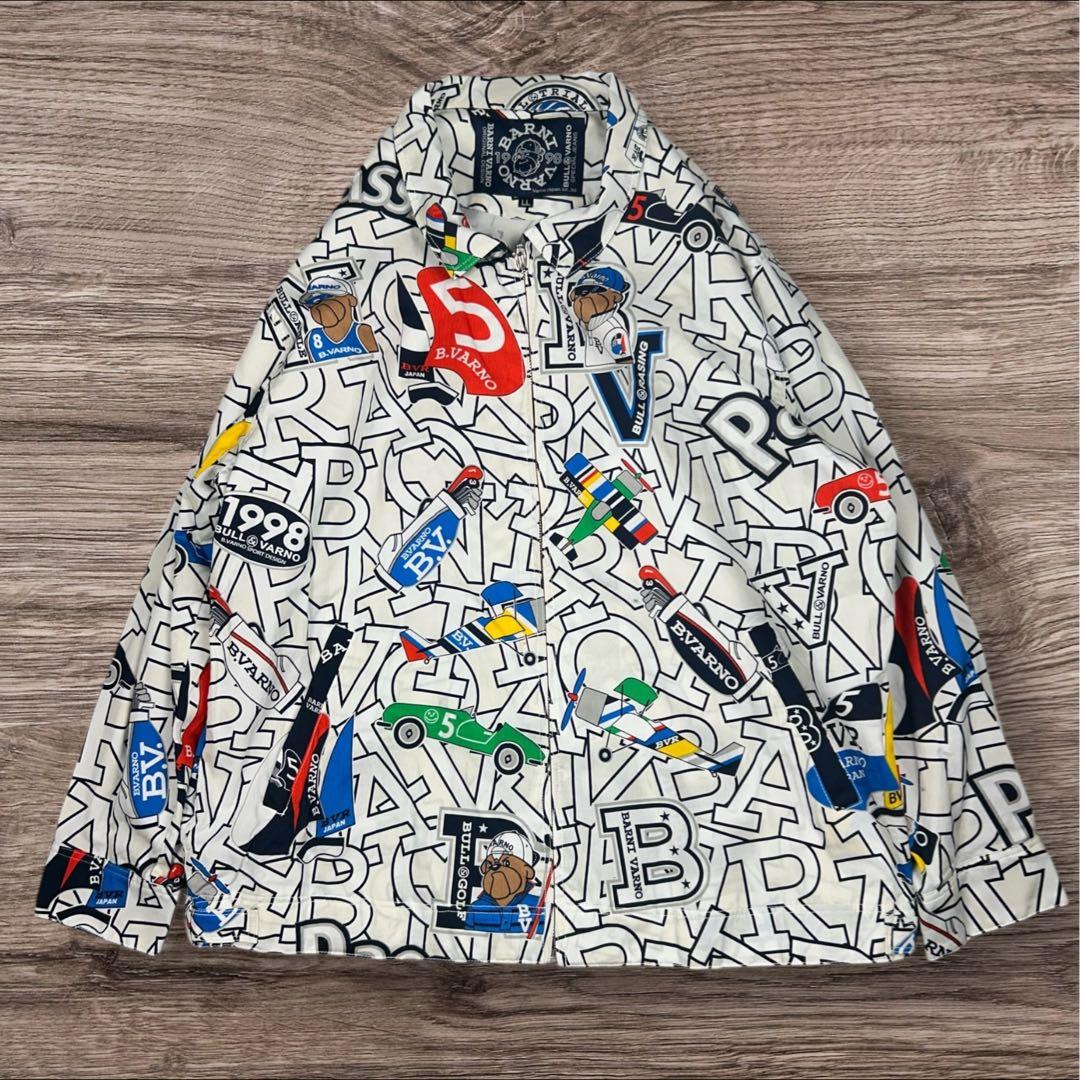 【極美品/LL】BARNI VARNO バーニヴァーノ 総柄 ゴルフジャケット