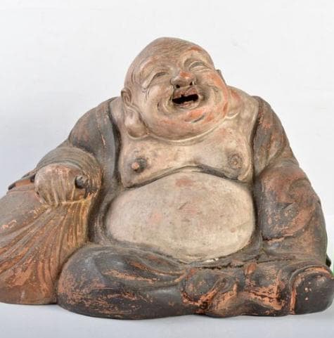 民芸土人形　色絵　布袋像　置物