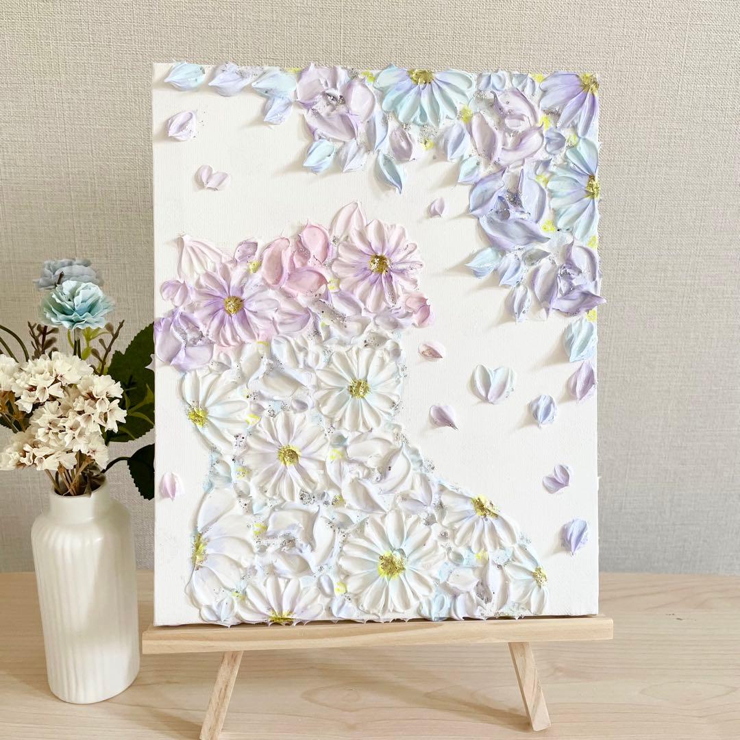 「ふたりの物語」　F3 2枚セット　テクスチャーアート　結婚祝い　記念日ギフト