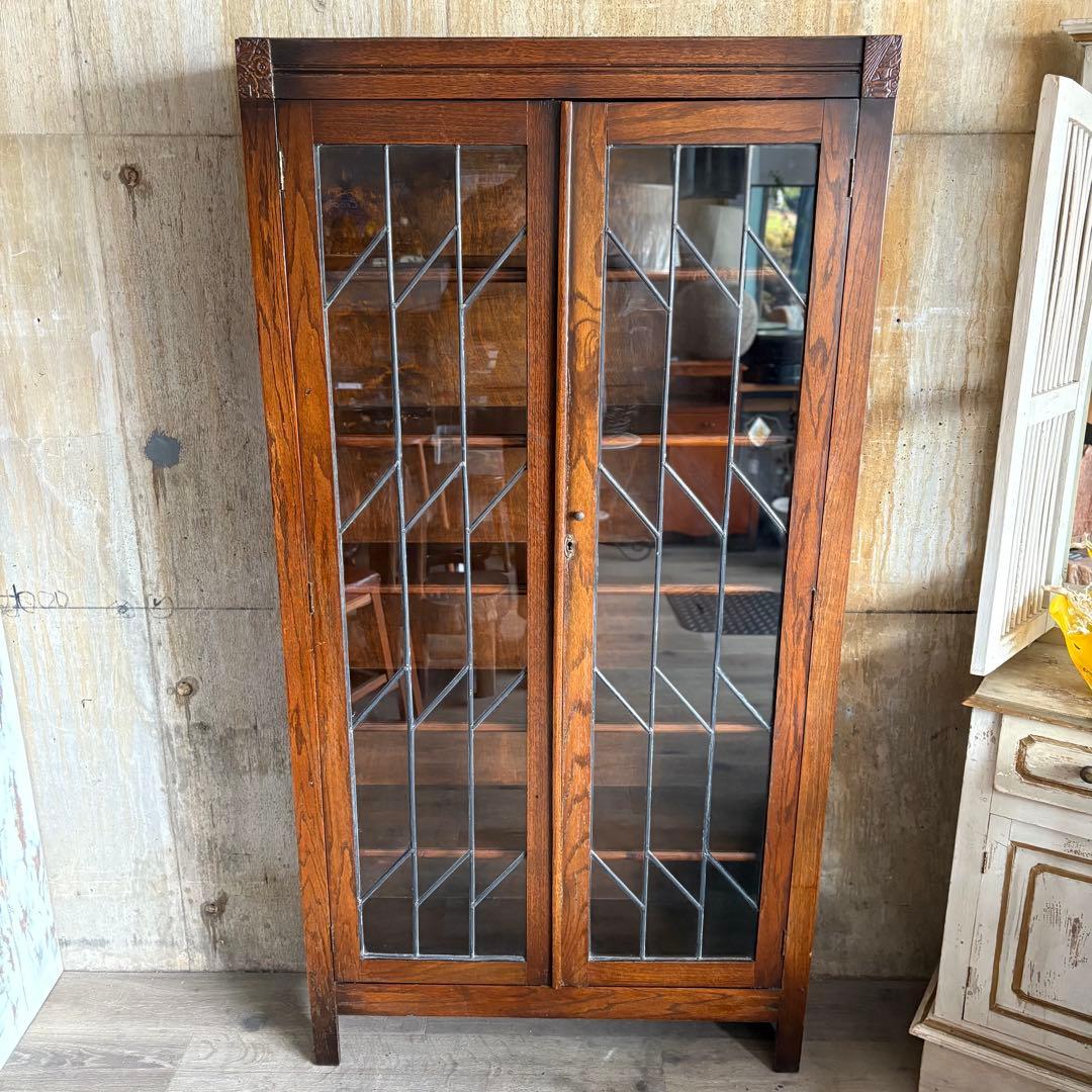 英国アンティーク　ブックラック　キャビネット　本棚　イギリス　ヴィンテージ