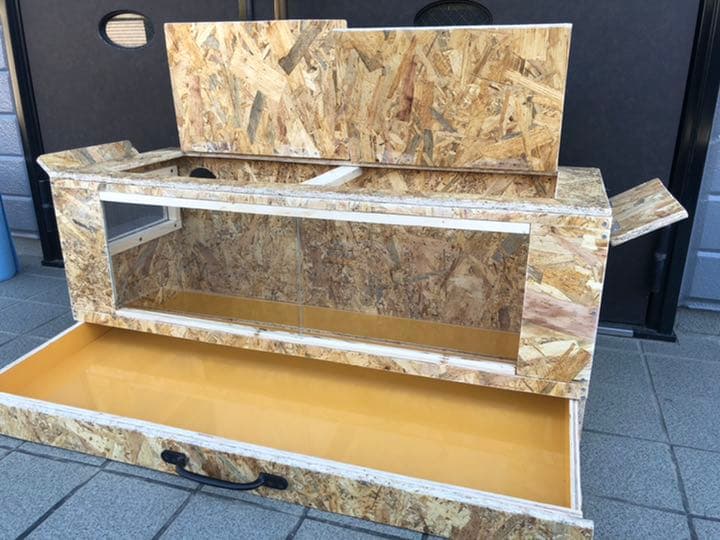 ★爬虫類木製ゲージ★　※引出し付き・スライドガラス