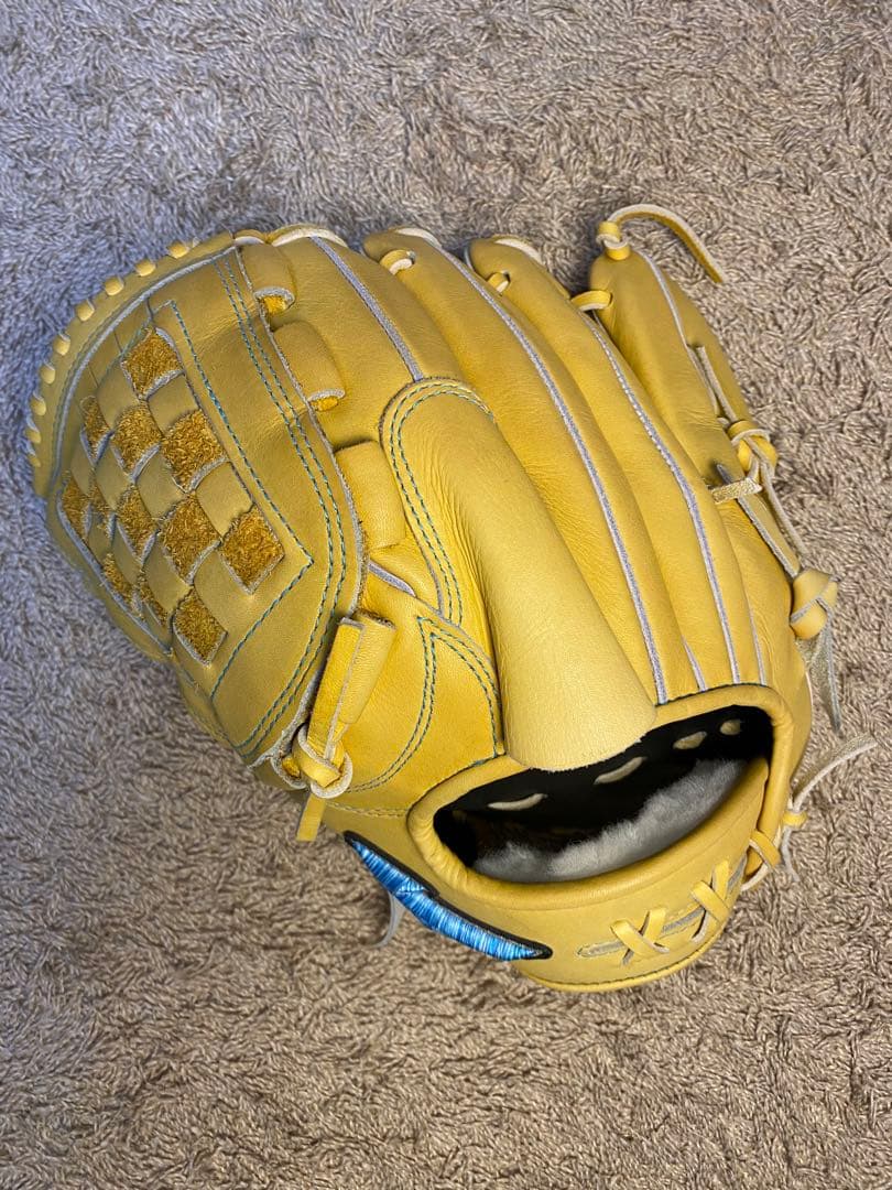 【美品】限定カラー 黄色 ミズノ グローバルエリート 硬式 投手用 左 グローブ