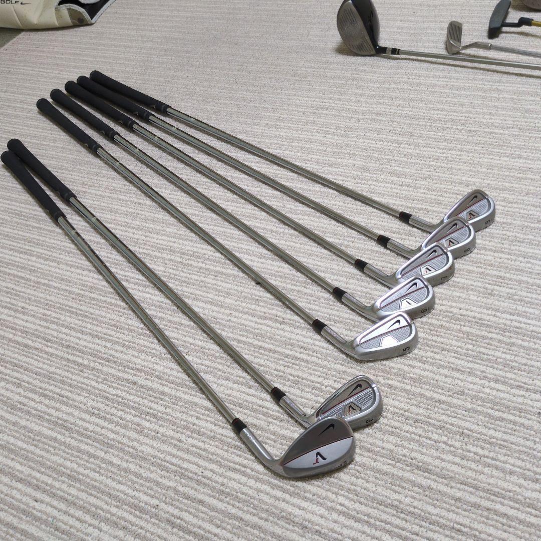 NIKEGOLF キャディバッグ ホワイト/ブラック　ナイキゴルフクラブセット