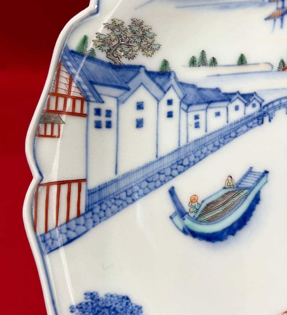 古美術 今右衛門作 人物 風景 飾り皿　木箱付き コレクション 骨董品