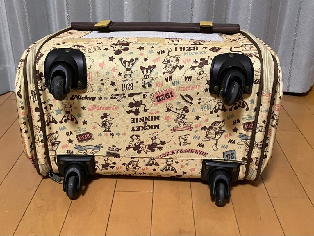 キャスター付きペットキャリー/ディズニー(ミッキー＆ミニー)柄