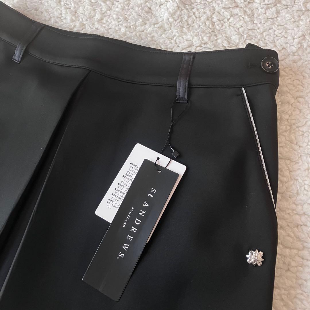 【タグ付新品】セントアンドリュース　ダンボールニット スカート　黒　M 立体ロゴ