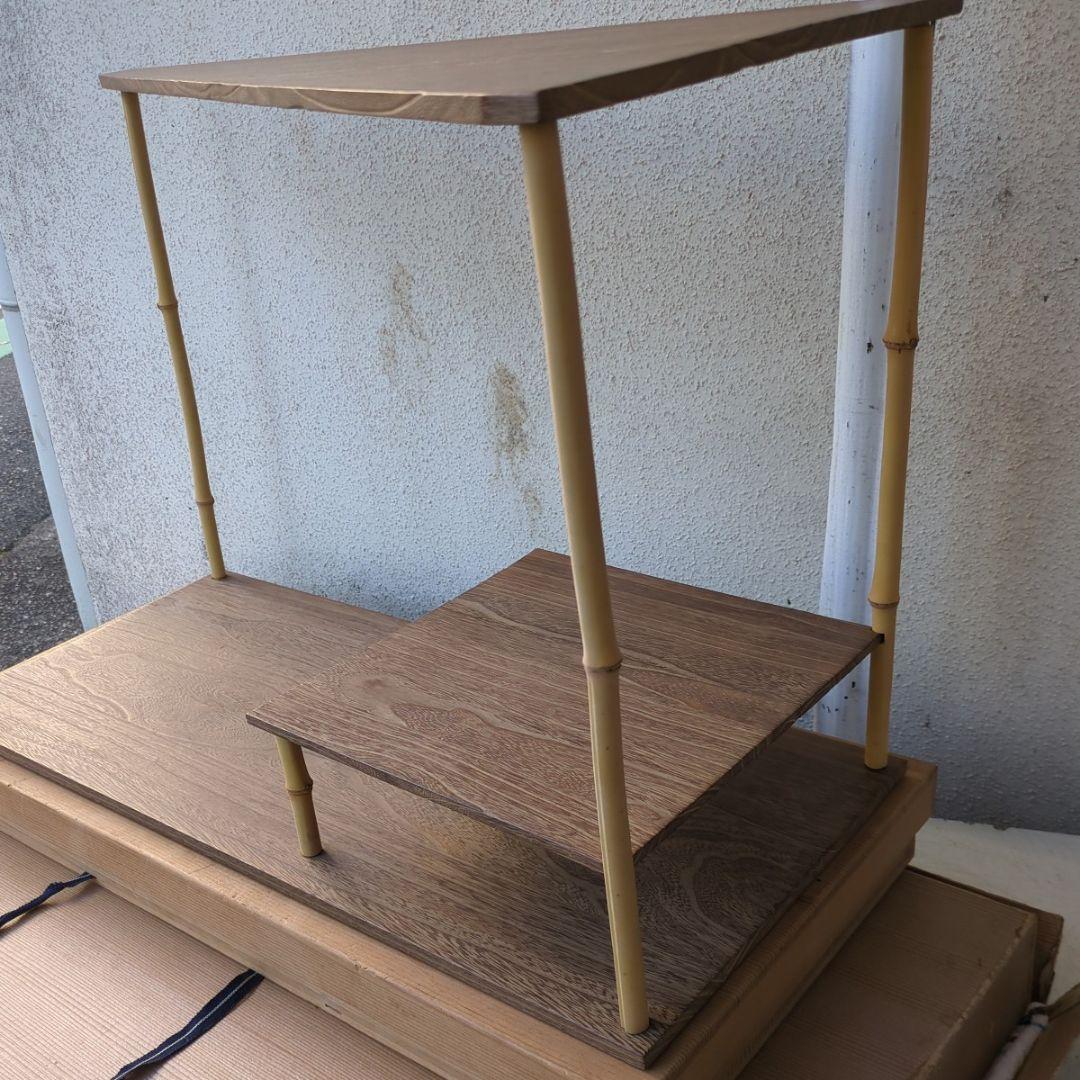 台目棚　花押入　桑　茶道具　組み立て式　茶棚　棚　木箱