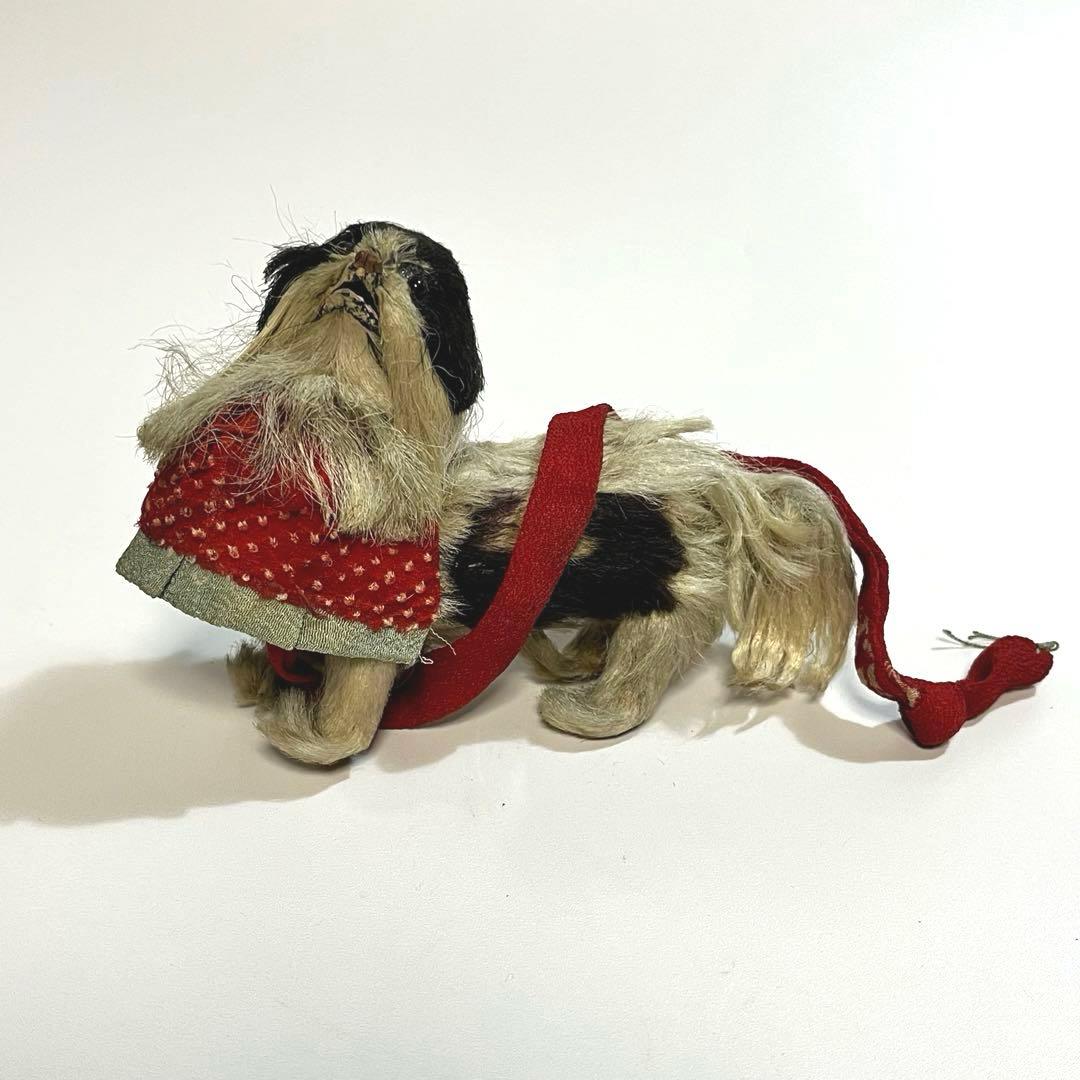 骨董　狆　毛植人形　大きめの犬　ぬいぐるみ　民芸　郷土玩具　イヌ　オブジェ