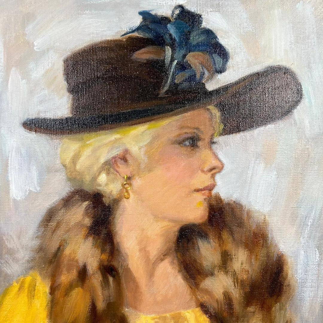 菅沼金六「プラチナムブロンド」油絵 油彩画 直筆サイン入り F10 女性像