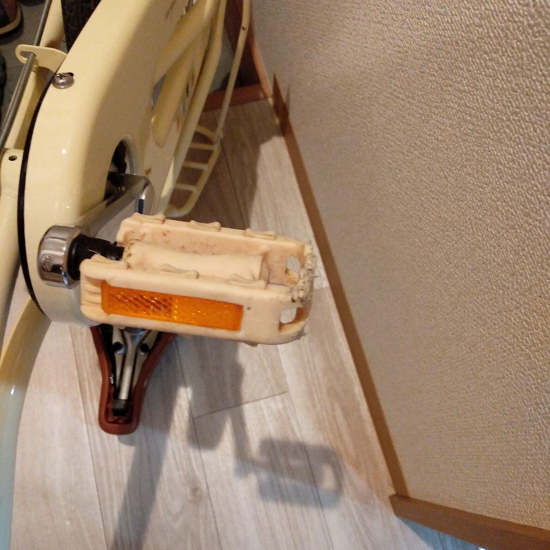 HACCHI 幼児用自転車 クリーム色 前カゴ付き