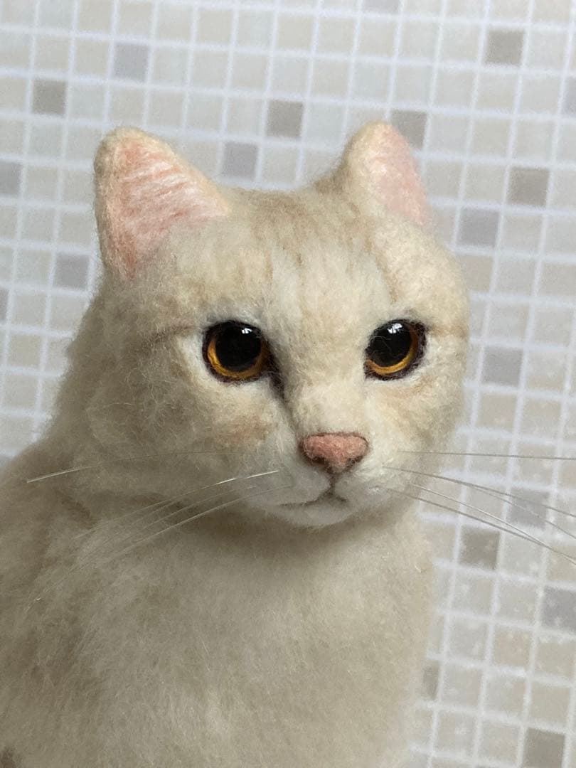 羊毛フェルト 猫 サンプルページ 茶トラ キジトラ クリーム色 ペットロス