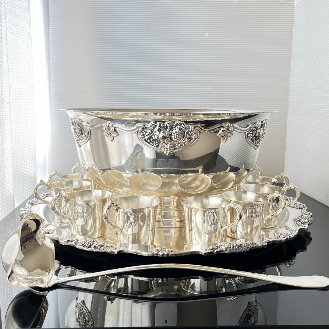 【WALLACE】 果実のパンチボウル / ワインクーラー パンチカップ12個