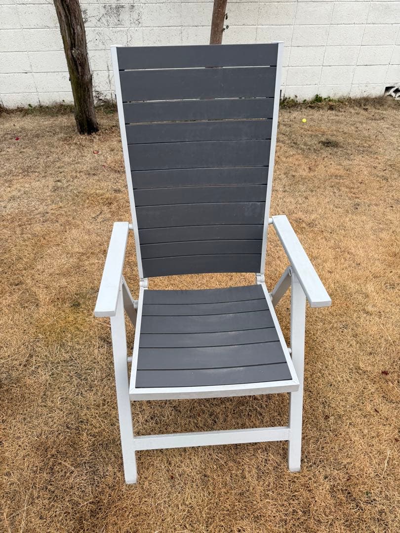 折りたたみ式 アウトドアチェア グレー4脚セット