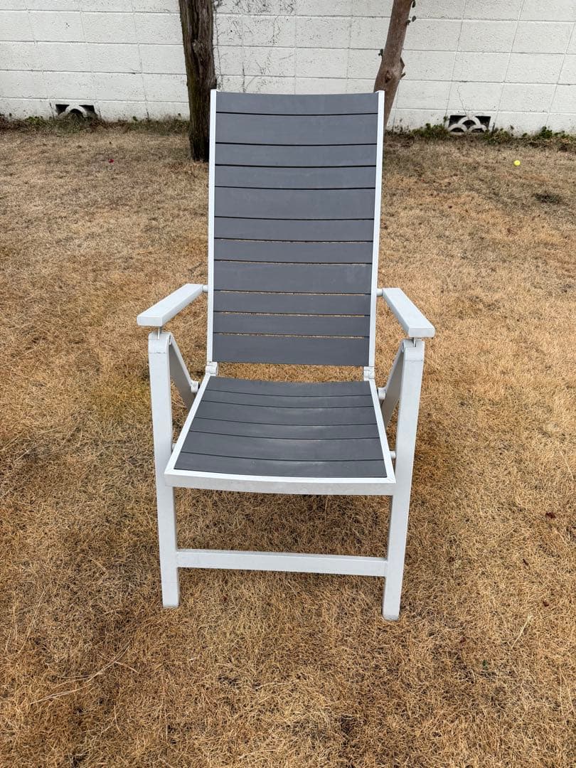 折りたたみ式 アウトドアチェア グレー4脚セット