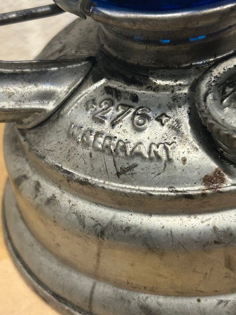 希少☆ヴィンテージ　フュアーハンドランタン　青ホヤ　純正品