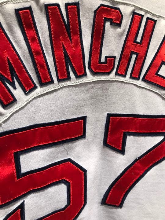 【1月SALE】MLB ネイサン・ミンチー　実使用ジャージ　カープ、ロッテ