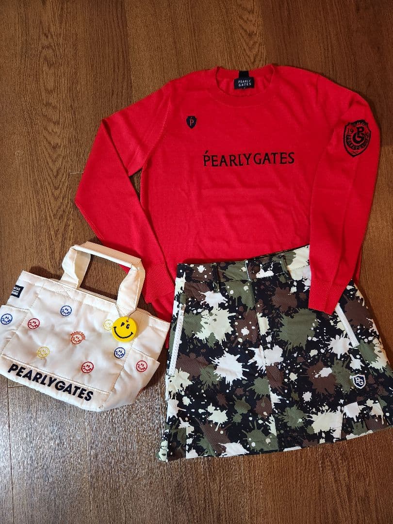 【新品未使用】PEARLY GATES 薄手セーター赤 サイズ0(S)