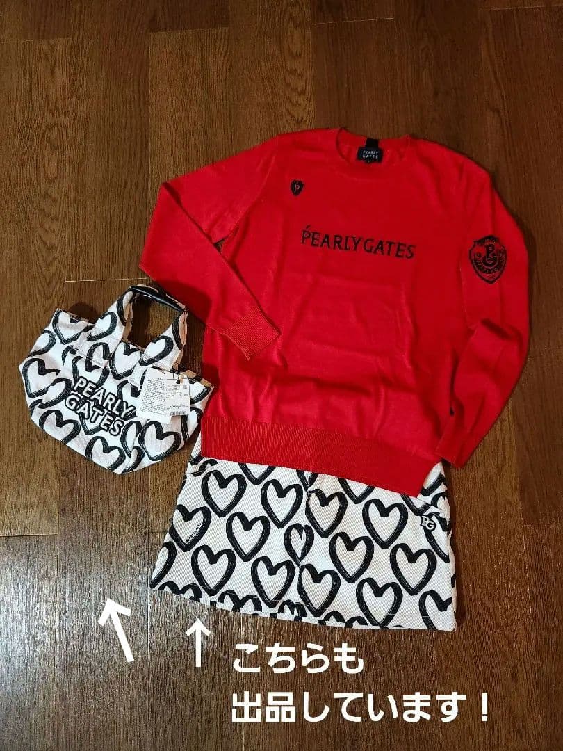 【新品未使用】PEARLY GATES 薄手セーター赤 サイズ0(S)