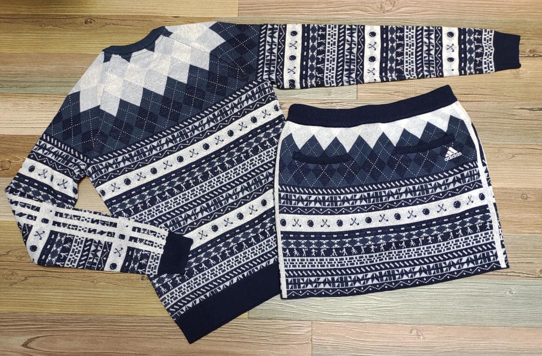 ⛳️新品⭐★アディダスadidas Golf ヒストリカル ニット 上下セット青