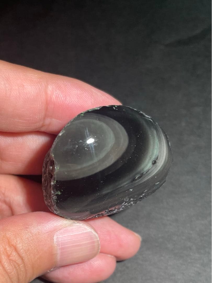 研磨品　十勝石玲瓏　特選6個セット　レインボーオブシディアン