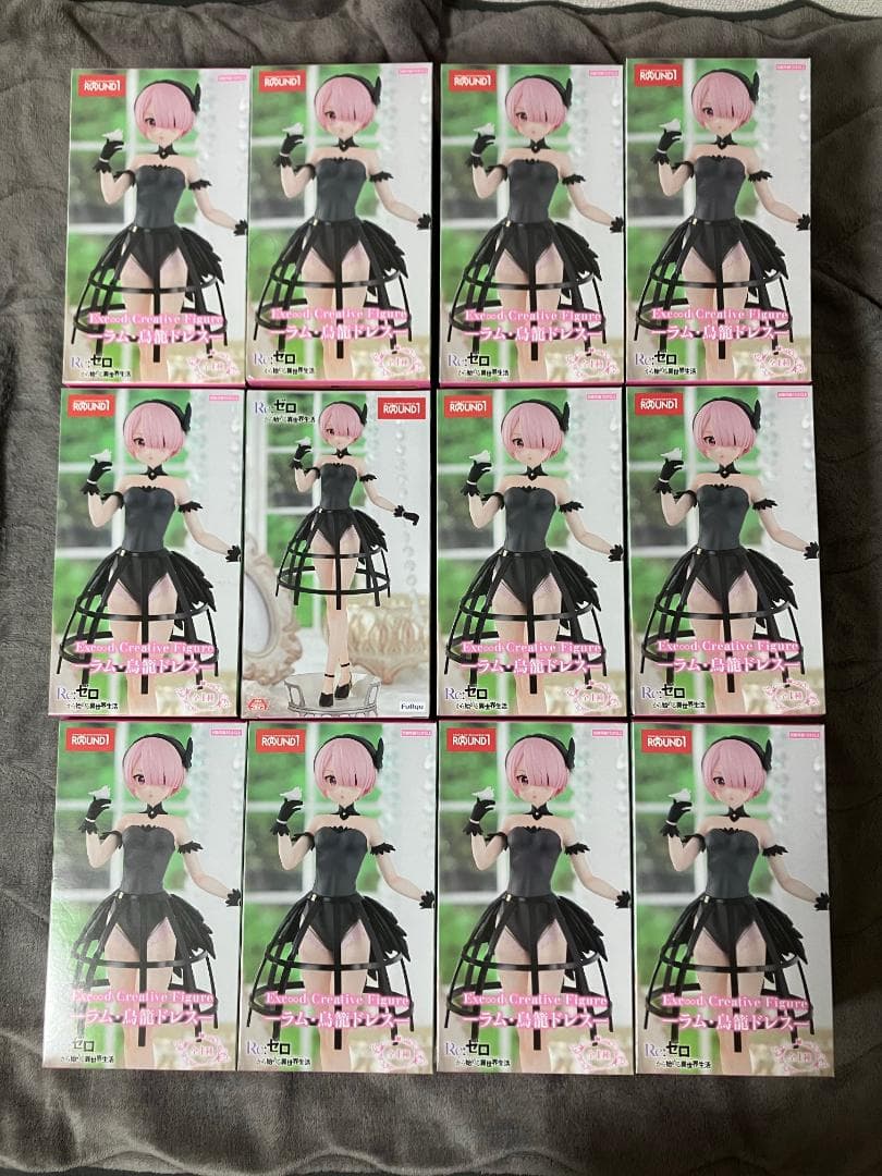 ROUND1限定 リゼロ ラム フィギュア 鳥籠ドレス 12体セット