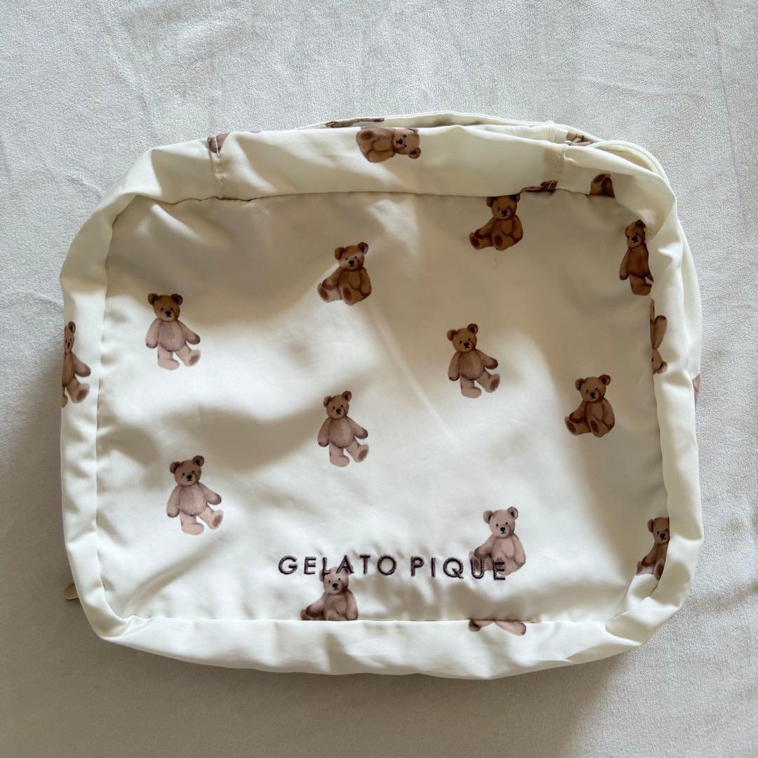 ジェラートピケ　トラベルポーチ3点セット