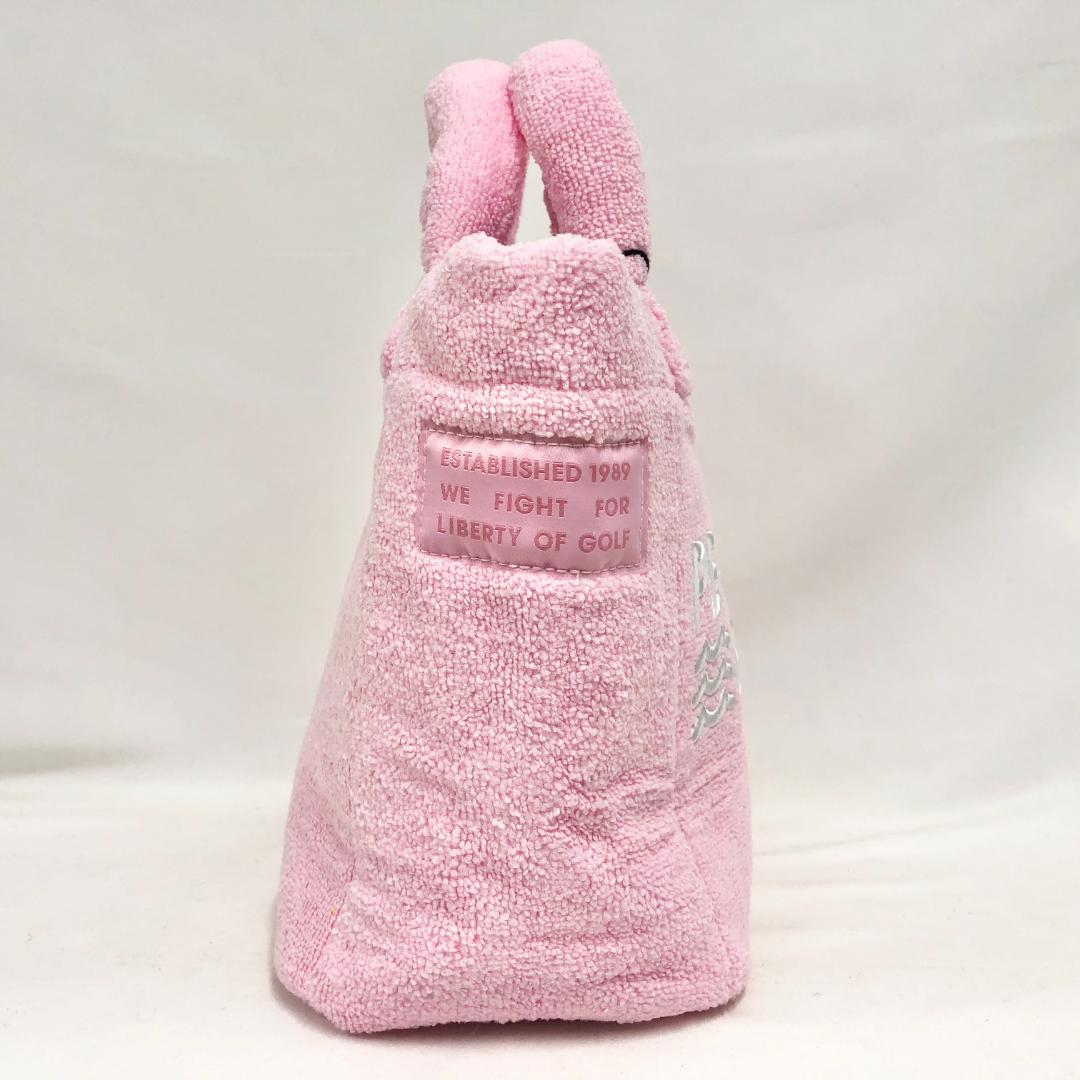 ○★新品未使用　PEARLY GATES　パイルカートバッグ　ピンク系
