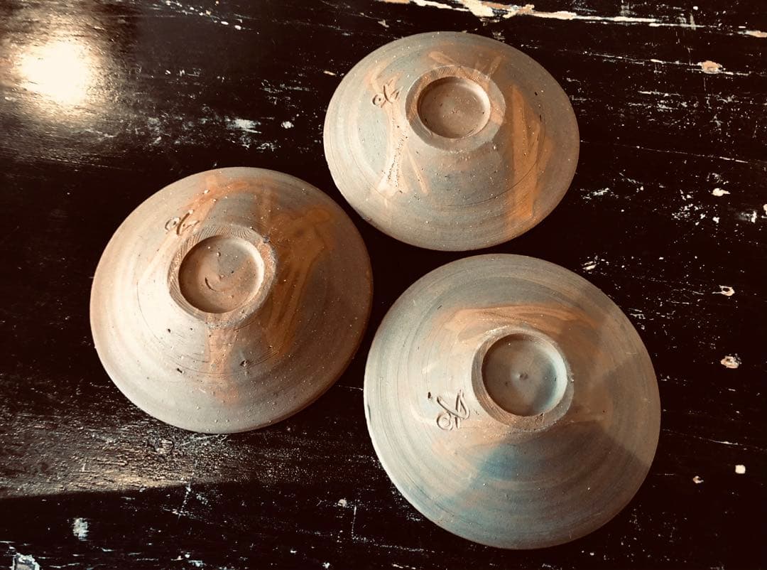 ◆399◆備前焼 藤原和　皿3枚