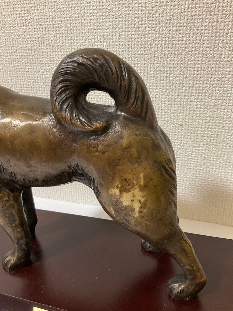 ブロンズ犬の置物 美術工芸品　アンティーク雑貨