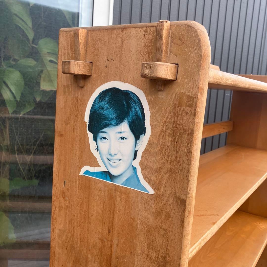 昭和レトロ ミッドセンチュリー くさび型 楔棚 木製オープンラック 本棚 飾り棚