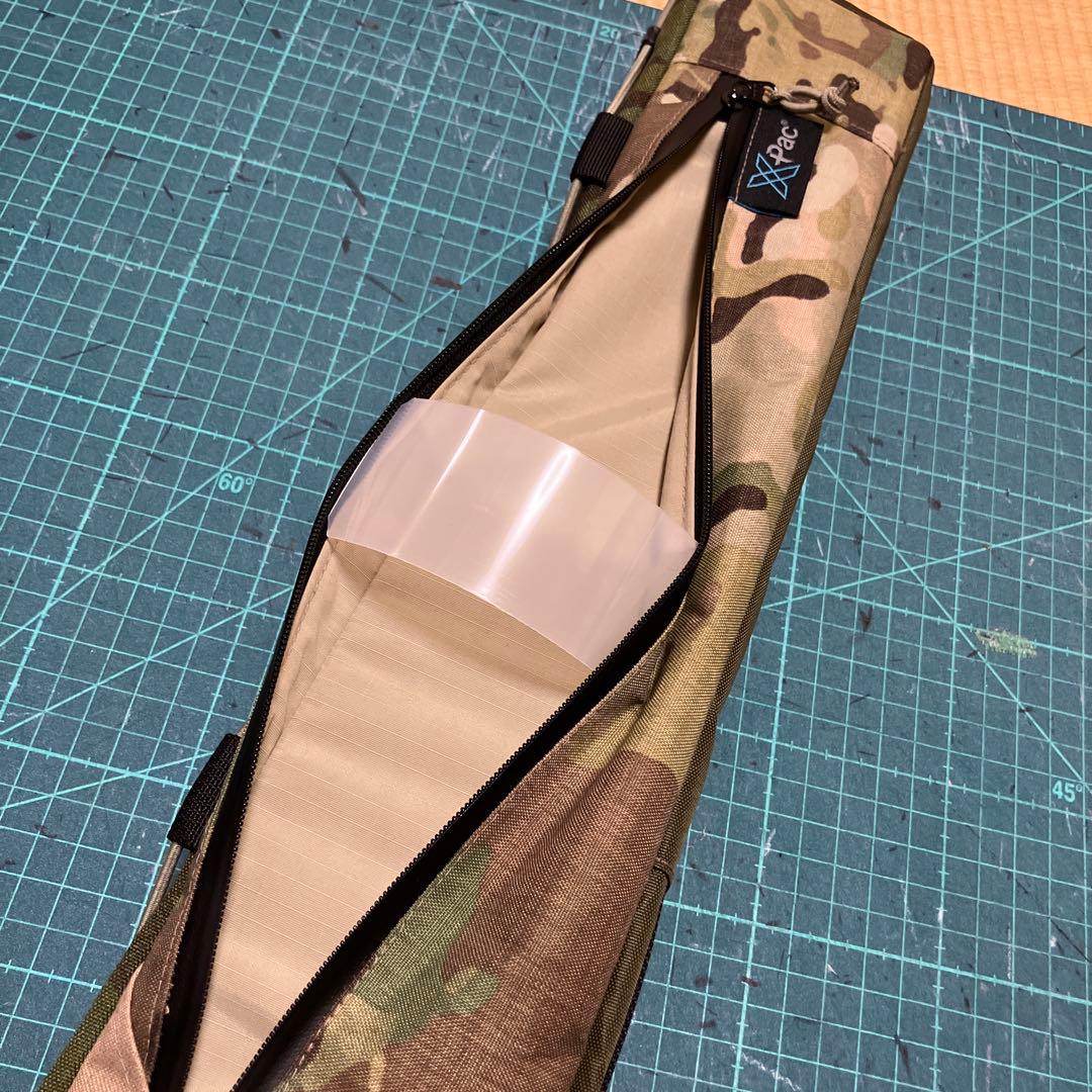 ハンドメイドフレームバッグ　X-PAC マルチカム/トロピック43cm