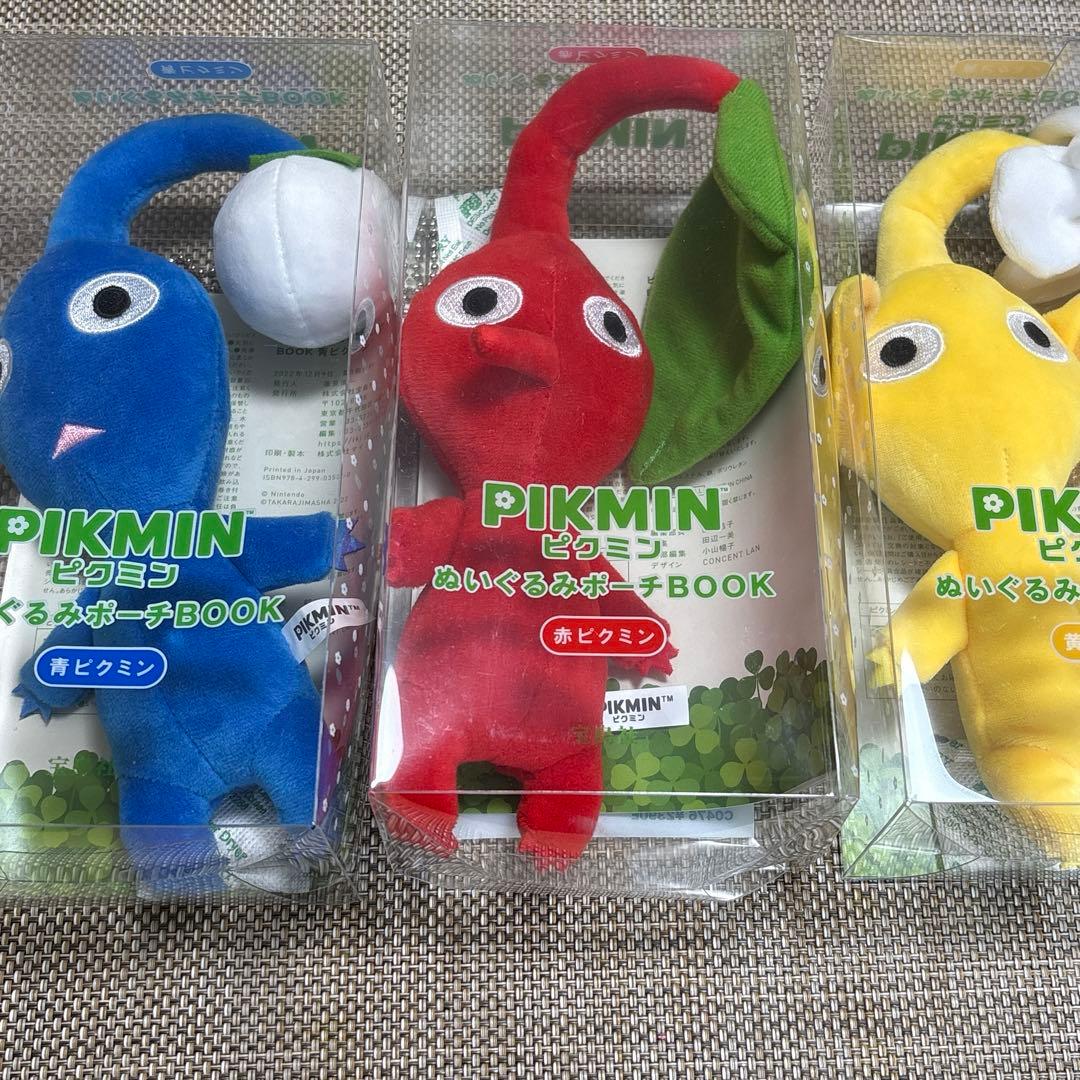【未使用】ピクミンぬいぐるみポーチ3体＆インテリアトートバッグ