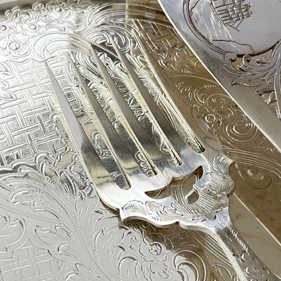 【William Yates】【純銀ハンドル】キングスパターン サーバー