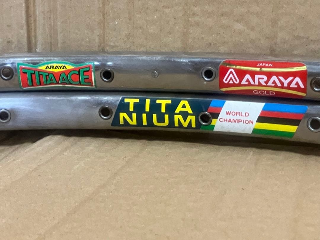 再値下げ 中古 ARAYA GOLD TITACE NJS チタン 競輪 ピスト