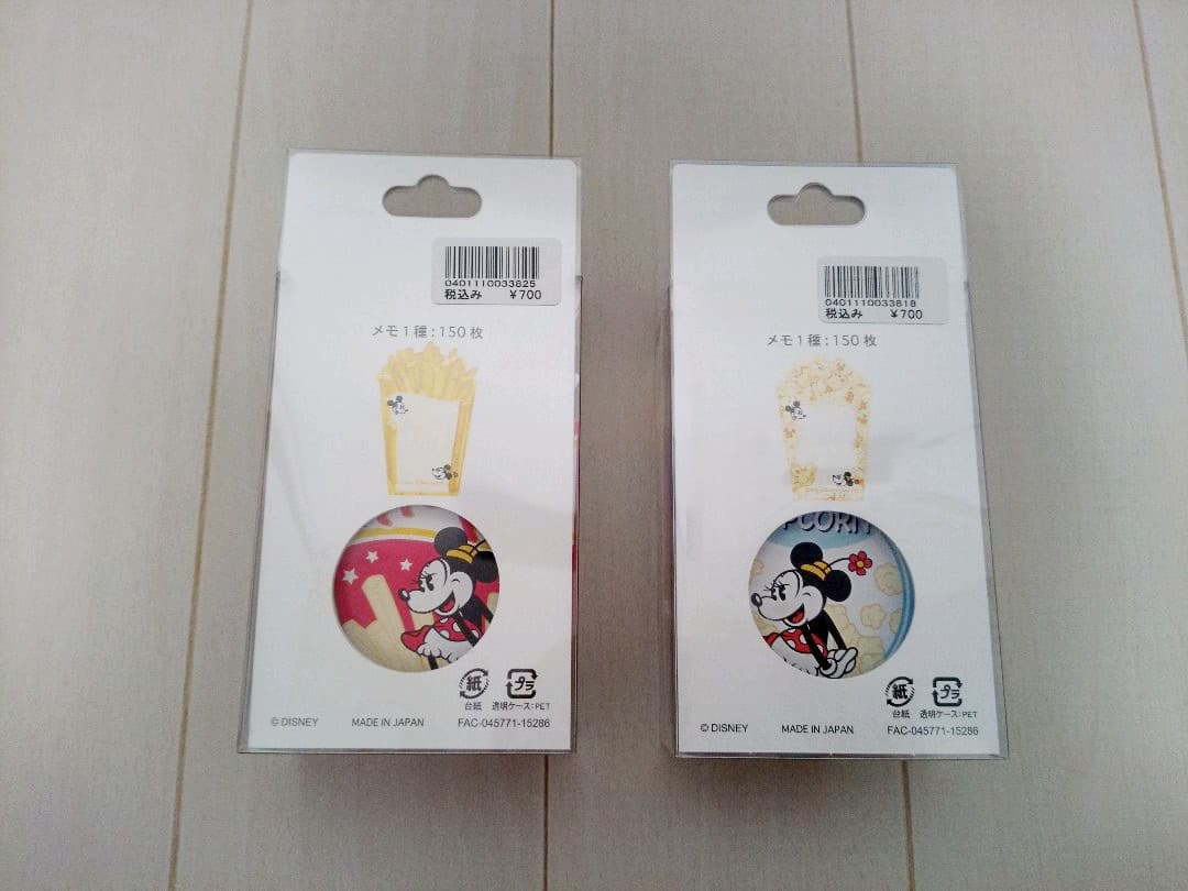 ディズニー ミッキーメモ帳 ポップコーン フライドポテト