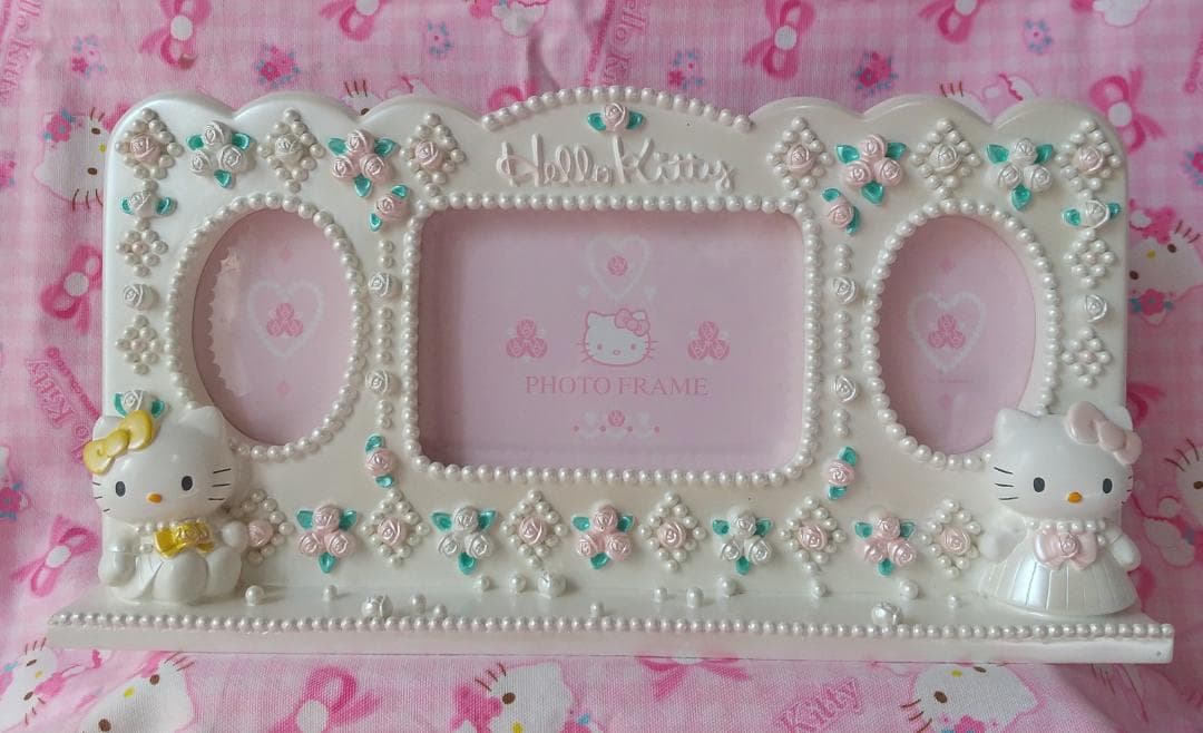 キティ　ミミィ　フォトフレーム　ドレス　ローズ　写真たて