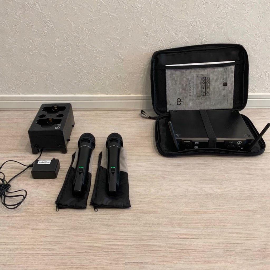 ワイヤレスマイク セット 2.4ghz帯 ハンドマイク2本 ラベリアマイク2本