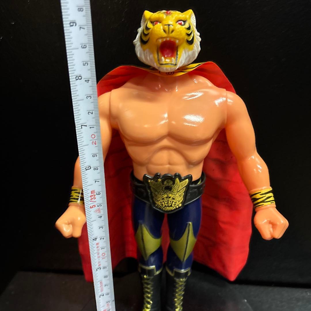 タイガーマスク二世 ソフビ ポピー製 面取れ ビッグサイズ 当時物 極美品