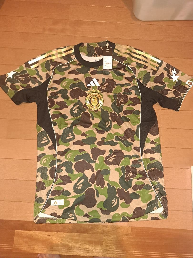 Lサイズ☆ BAPE × adidas BAPE FB Jersey Tシャツ