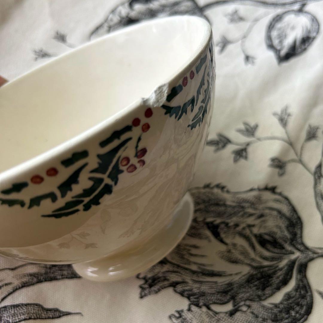 希少　カフェオレボウル　ヒイラギ　houx フランスアンティーク