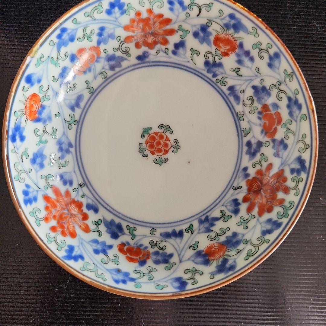 柿右衛門手色絵花唐草文様小皿