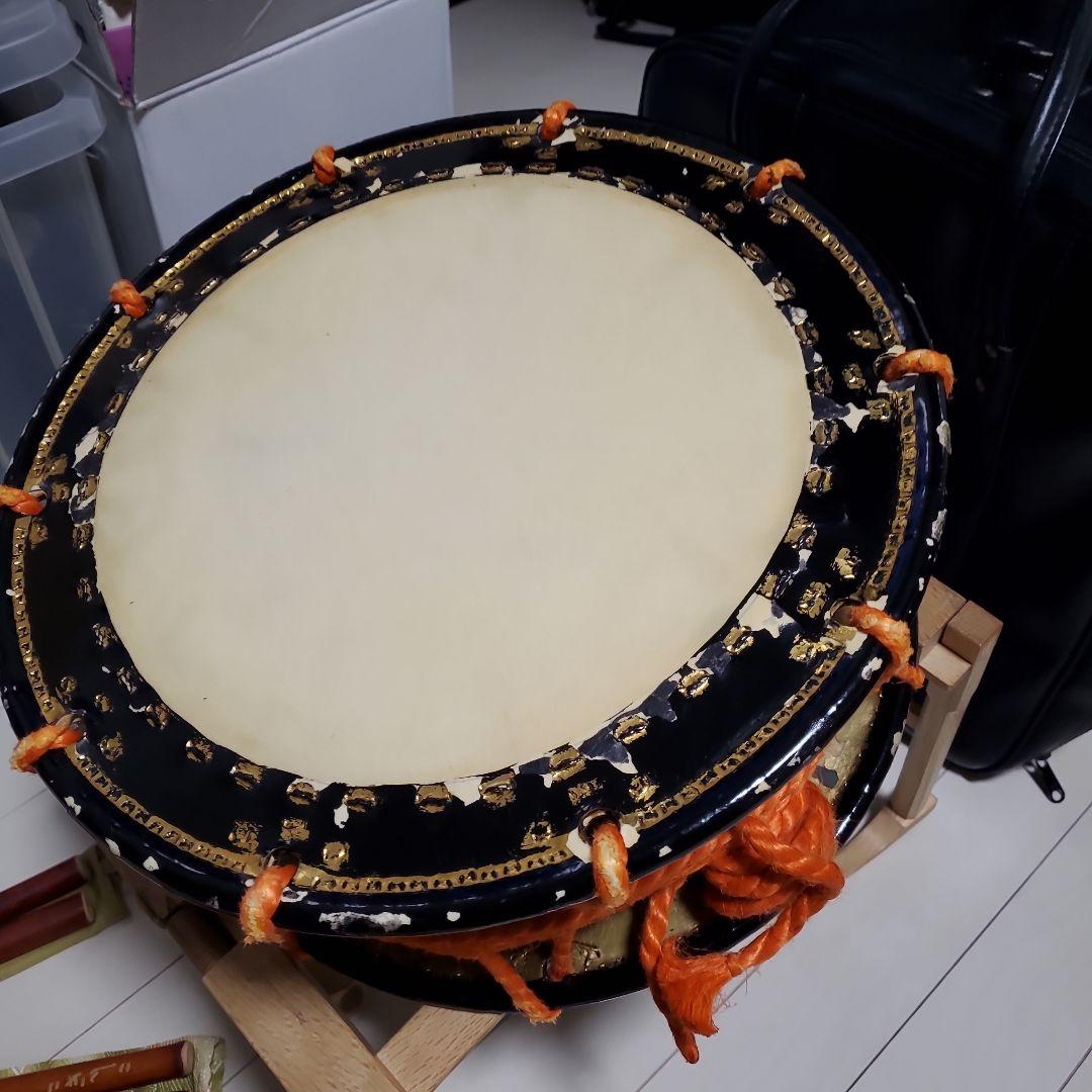 期間限定値引き 和太鼓 直径約35cm 持ち運びセット 色々バチ付き