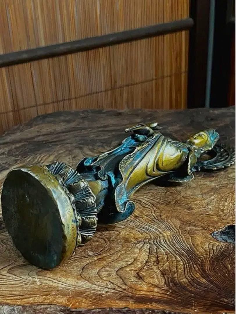 仏教美術 古銅製 観音菩薩像 仏像